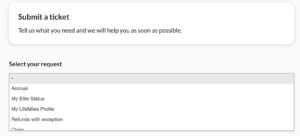 Avianca LifeMiles ticket page