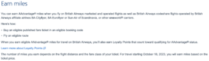 British Airways AA revenue earnings