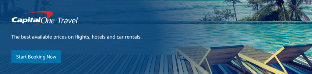 Capital One travel portal header