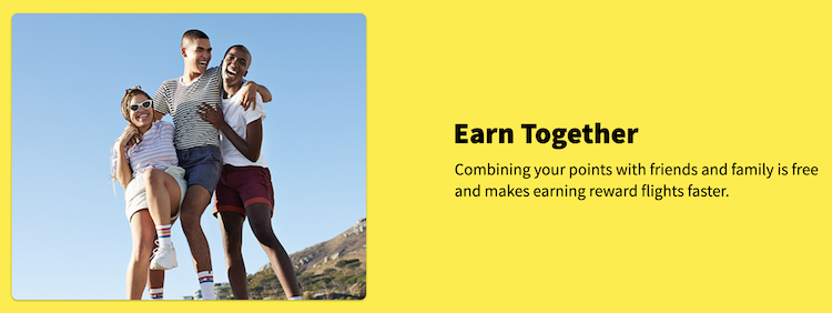 screenshot of points pooling page on Free Spirit program