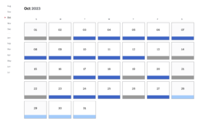 Month of October - featuring half regular seat awards and half early mileage awards.