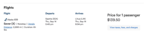 Seattle to Kauai pricing