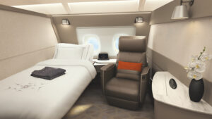 The suite on Singapore Airlines A380 first class.