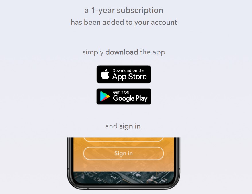 Screenshot of TimeShifter Free Annual Subscription promotion for United MileagePlus Premier 1K members