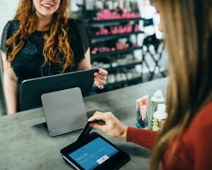 Using a credit card in a store