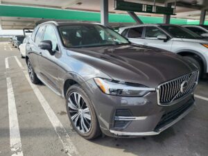 a vehicle in a rental car lot