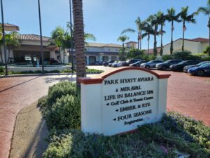 Entrance sign to the Park Hyatt Aviara