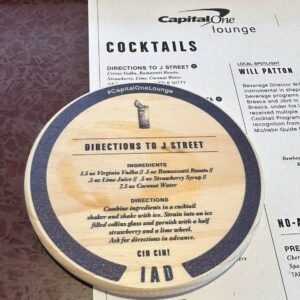 Capital One Lounge IAD coaster