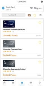 Card Genie recommendations from Travel Freely