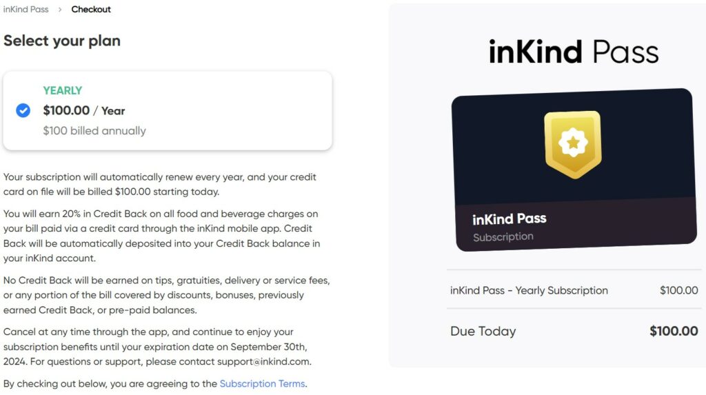 InKind Pass Annual Subscription