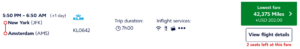 JFK-AMS reward promo