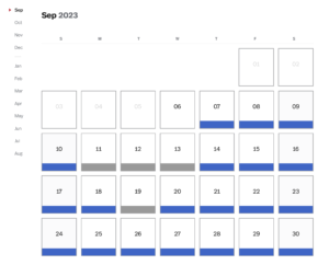 Month of September - featuring all regular seat awards.