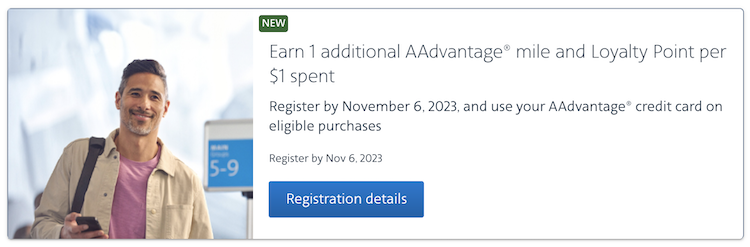 AA credit card spending offer October 2023