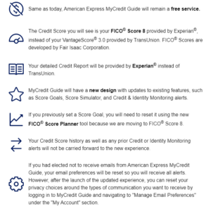 screenshot of email from Amex showing details of new credit tools