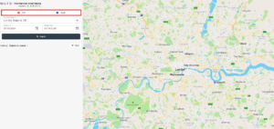 Bilt Rewards search London with option to select Hyatt or IHG