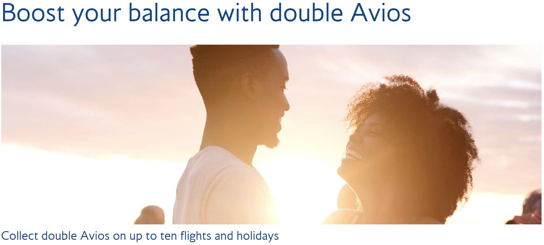 British Airways Double Avios promotion banner