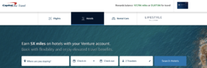 Capital One travel portal