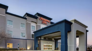 Front of the Hampton Inn Lordsburg.