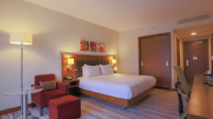 Bedroom at the Hilton Garden Inn Eskisehir.