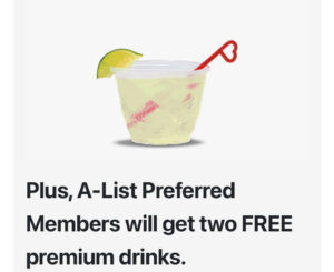 Screenshot showing southwest changes to their rapid rewards program saying, "A-List Preferred members will get two FREE premium drinks"