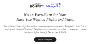 Marriott and United promotion