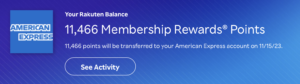 Rakuten Amex points earnings