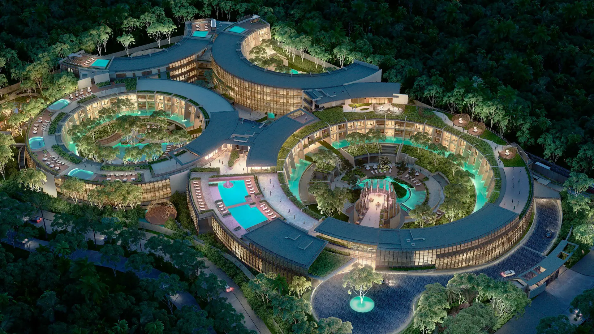 Aerial view of Secrets Tulum Resort & Spa