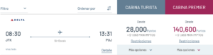 JFK to PUJ in Delta economy for 28,000 Aeromexico miles.