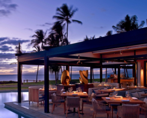 Outdoor dining at the Andaz Maui