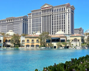 Caesars Hotel in Las Vegas seen in day time