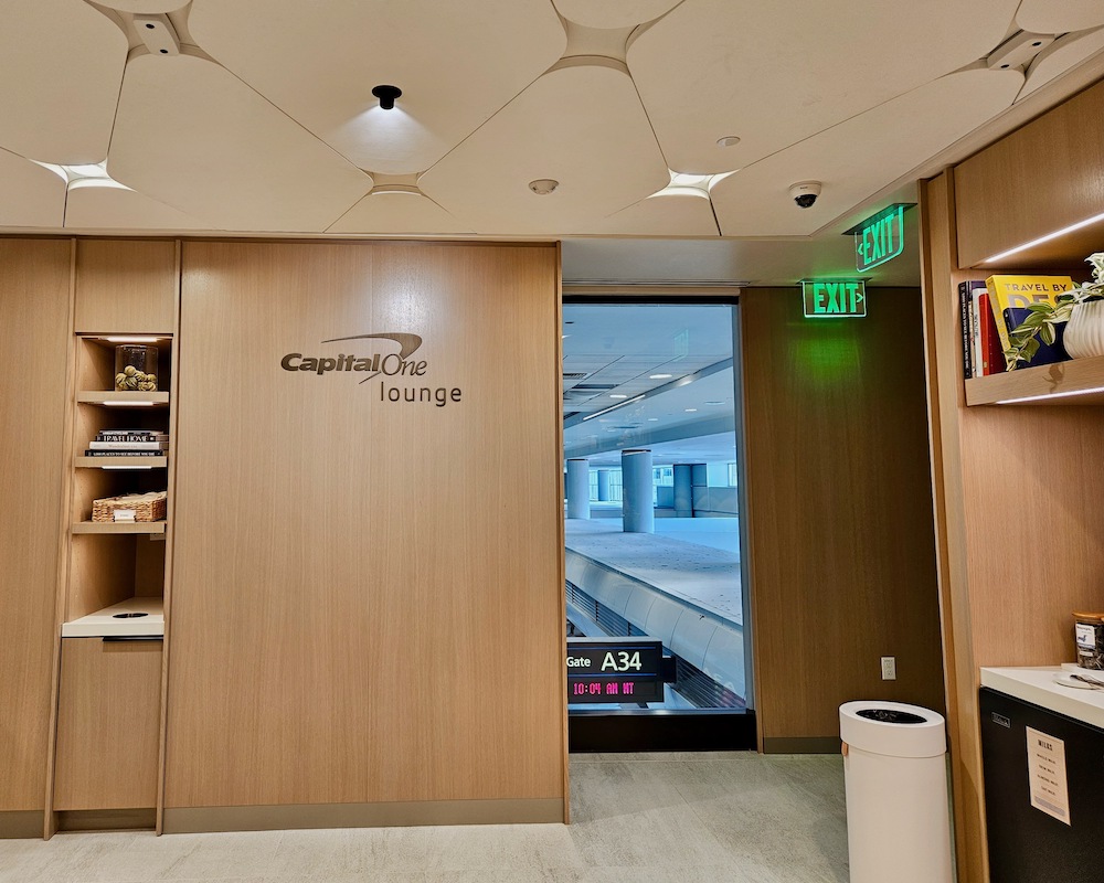 Capital One Lounge Denver Logo on the wall