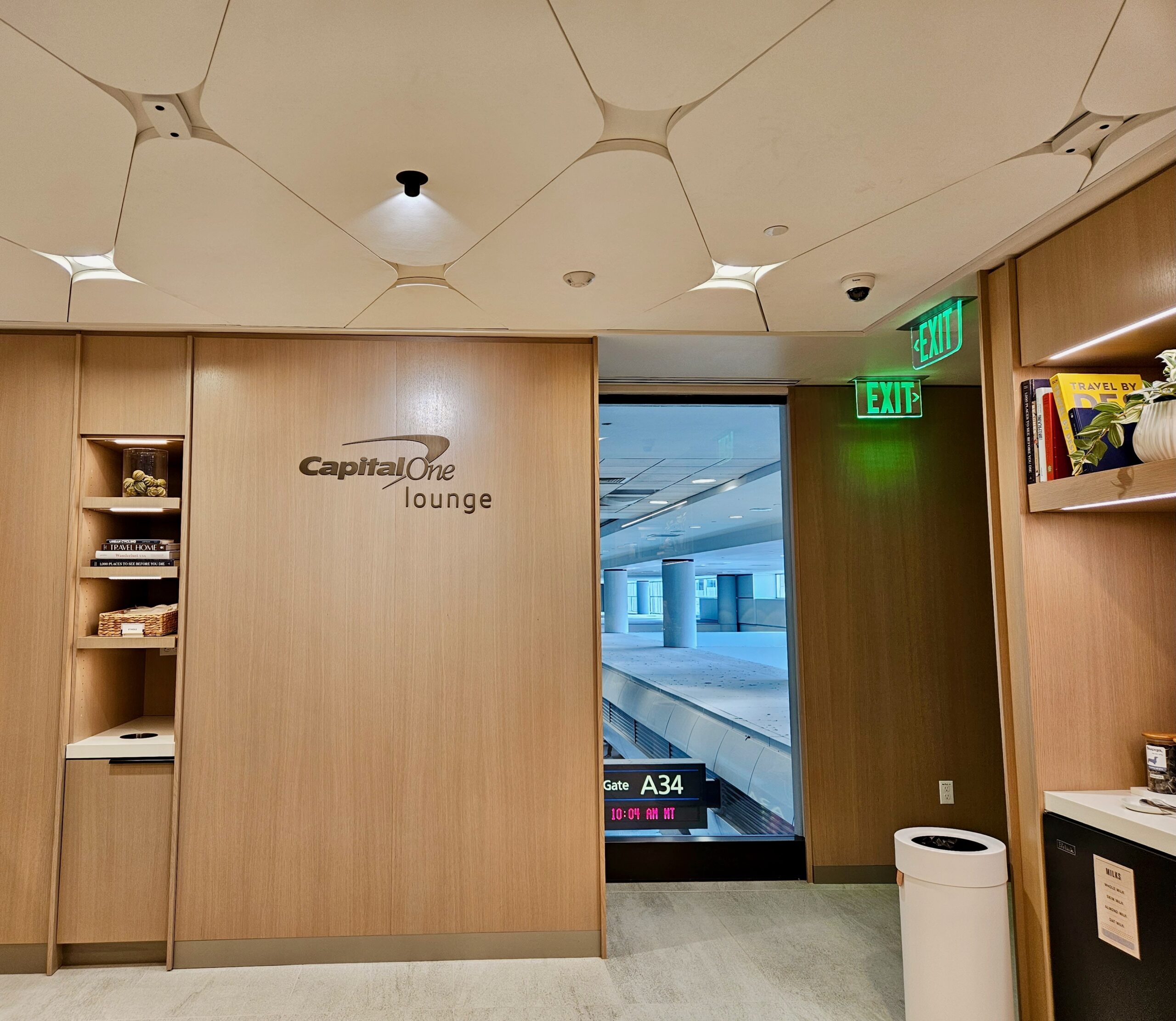 Capital One Lounge Denver Logo on the wall