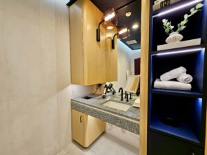 Capital One Lounge Denver shower