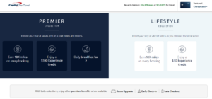 Capital One Travel Premier Collection benefits