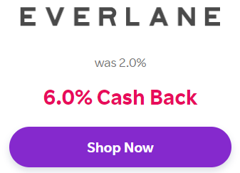 current Rakuten earn rate at Everlane