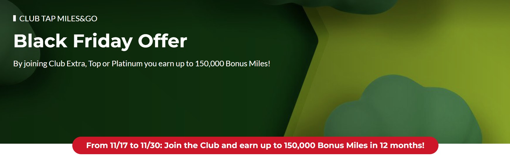 Club TAP Black Friday Promotion