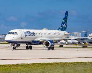 JetBlue plane waiting on the tarmac
