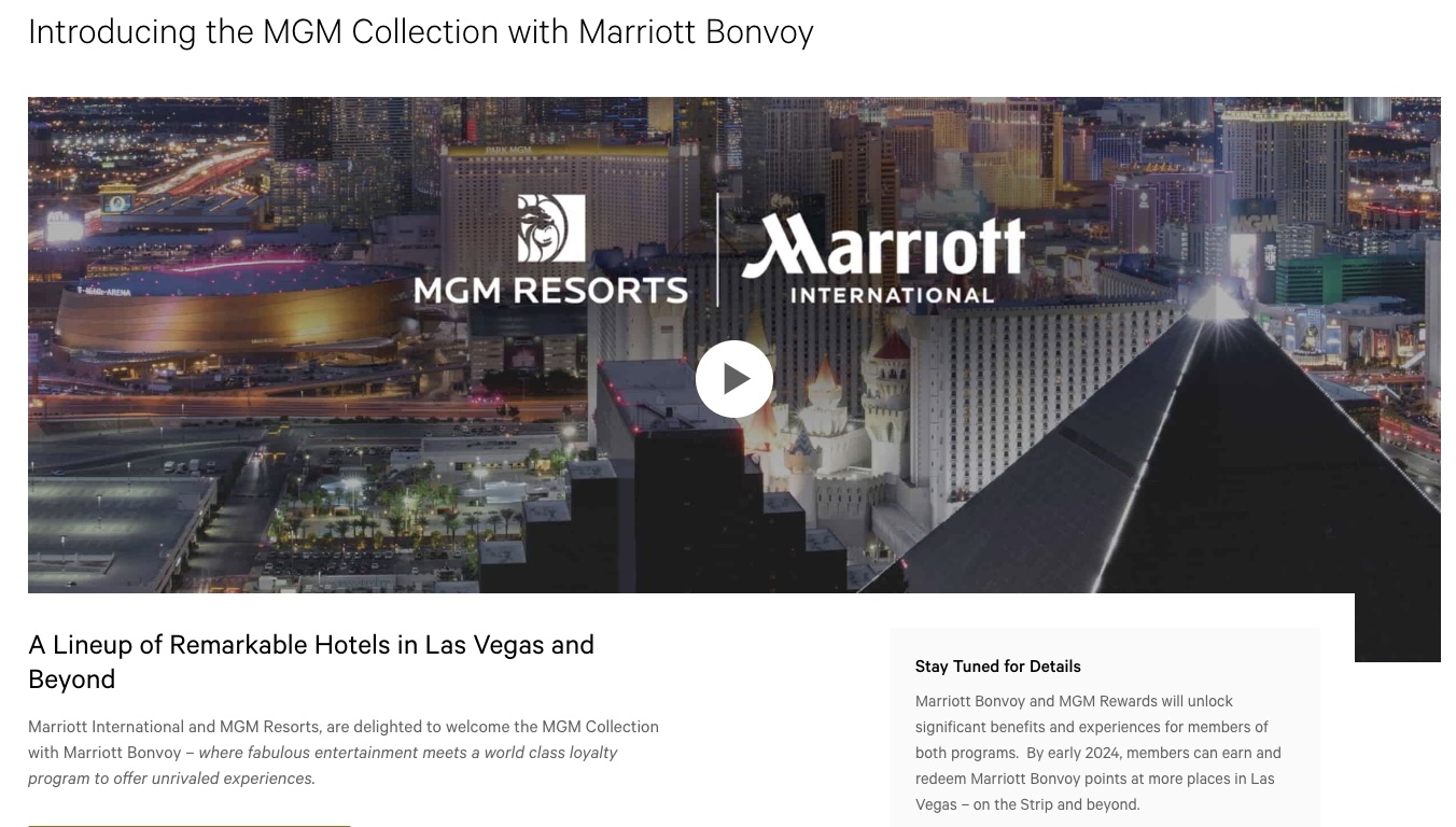 MGM and Marriott partnership teaser banner