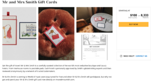 Mr and Mrs Smith buy gift cards