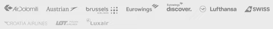 Graphic of Lufthansa group airline logos