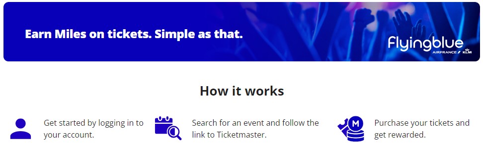 Flying Blue Concerts and Events with Ticketmaster