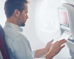 Iberia customer in premium economy