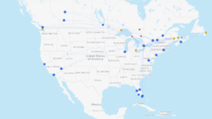 Porter Airlines route map Flight via FlightConnections