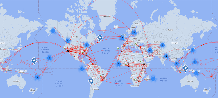 Ryan Smith past 5 years flights
