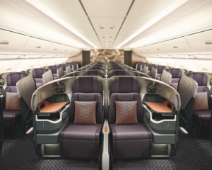 Singapore Airlines new business class cabin