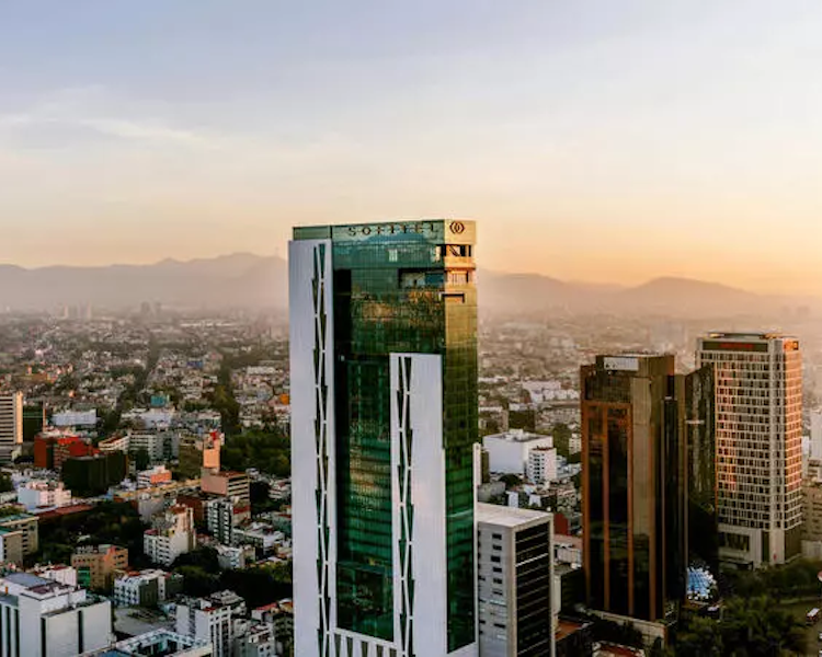 Sofitel Mexico City Reforma sticks up above neighboring buildings