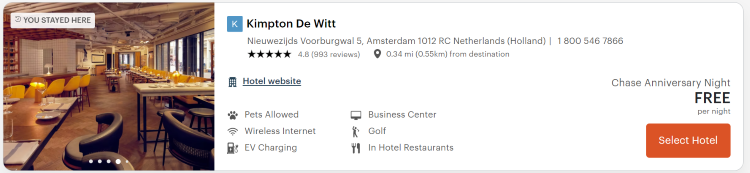 Available night for an IHG anniversary night