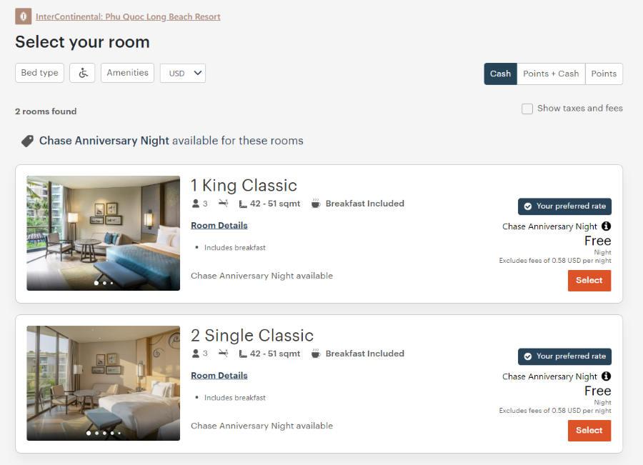 Using an IHG free night award in Phu Quoc, Vietnam