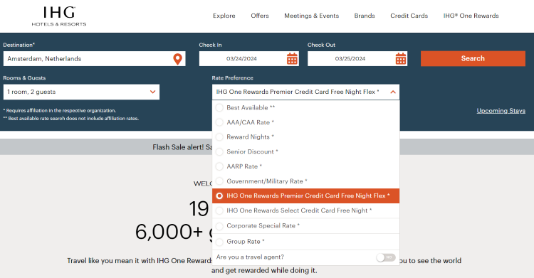 Book an IHG night