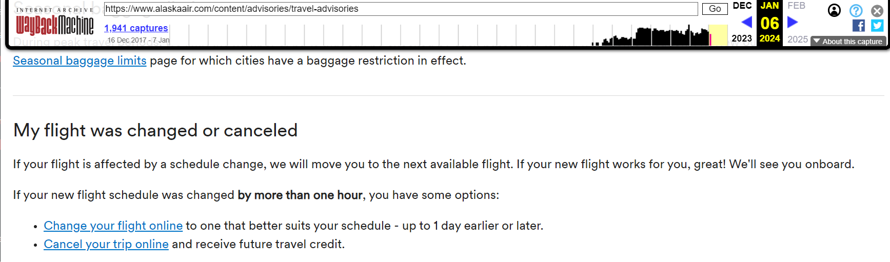 Alaska Airlines New Refund Policy for Flight Cancellations/Changes